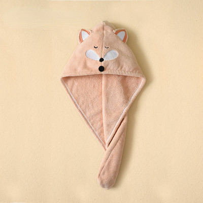 Prosop de păr nou pentru copii Fată Animal drăguț din desene animate Panda Vulpe Prosop de păr Poliester Absorb apă Prosop de păr pentru baie pentru copil