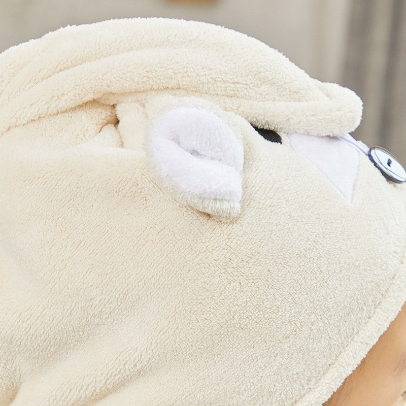 Prosop de păr nou pentru copii Fată Animal drăguț din desene animate Panda Vulpe Prosop de păr Poliester Absorb apă Prosop de păr pentru baie pentru copil