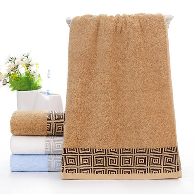 T067A Bezmaksas piegāde neliela dāvana kokvilna Absorbent Home viesnīca gaiši zils kakhi ziloņkauls 35x75cm pieaugušo žakarda sejas dvielis