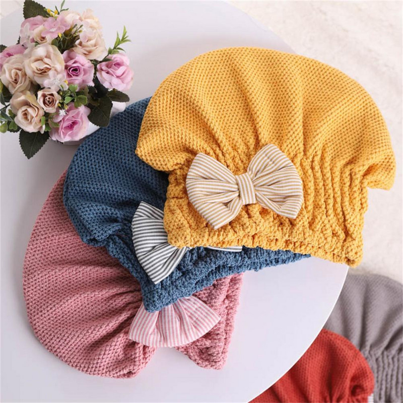 Kapa za sušenje kose Rastezljiva višenamjenska kapa za tuširanje Koraljnog flisa Ženska folija za dugu kosu Upijajući šešir Potrepštine za kupaonicu