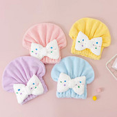 Jauki bērni, bērni, ātri izžāvējami mati, ietīti dvieļi, sausi mati, cepures, vannas cepures, pārnēsājamas koraļļu vilnas dušas cepures vannas piederumi.