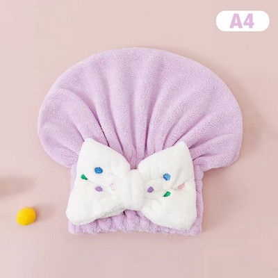 Jauki bērni, bērni, ātri izžāvējami mati, ietīti dvieļi, sausi mati, cepures, vannas cepures, pārnēsājamas koraļļu vilnas dušas cepures vannas piederumi.