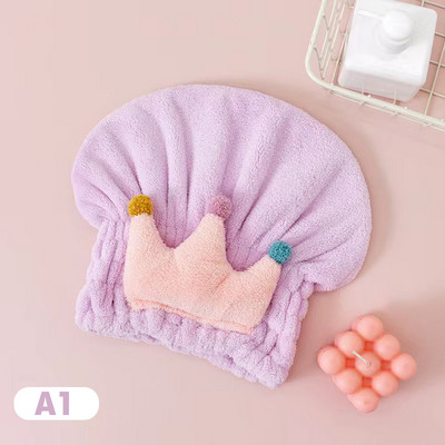 Jauki bērni, bērni, ātri izžāvējami mati, ietīti dvieļi, sausi mati, cepures, vannas cepures, pārnēsājamas koraļļu vilnas dušas cepures vannas piederumi.