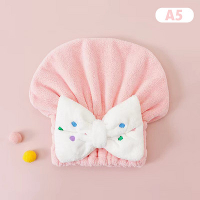 Jauki bērni, bērni, ātri izžāvējami mati, ietīti dvieļi, sausi mati, cepures, vannas cepures, pārnēsājamas koraļļu vilnas dušas cepures vannas piederumi.