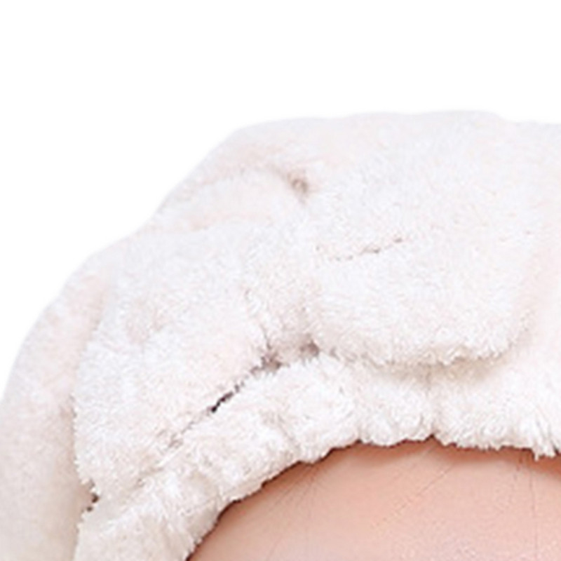 Moteriškos, mergaičių sugeriančios plaukų džiovinimo kepuraitės rankšluosčiai, poliesterio, suaugusiems sustorėjusi Bowknot dušo kepuraitė