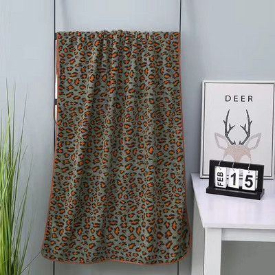 Sex Leopard Coral Fleece Ručnik za kupanje Mekani debeli kupaonski ručnik Upijajući kućanski ručnik za kupanje Ručnik za plažu za odrasle