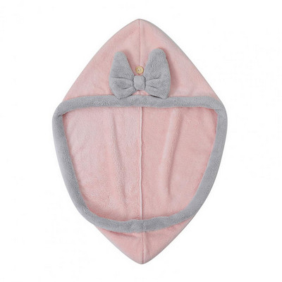 Matu žāvēšanas cepure, ļoti uzsūcoša, neizplūstoša, sausu matu cepure, neplīstoša, ātri žūstoša fiksējoša poga matu dvieļu iesaiņojums vannas istabai