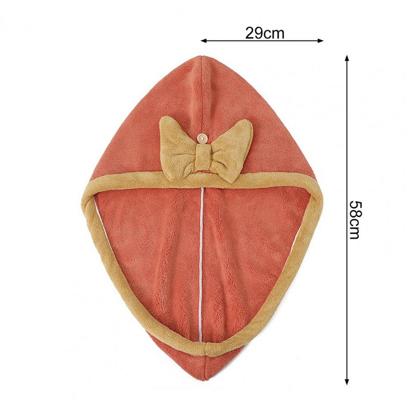 Matu žāvēšanas cepure, ļoti uzsūcoša, neizplūstoša, sausu matu cepure, neplīstoša, ātri žūstoša fiksējoša poga matu dvieļu iesaiņojums vannas istabai