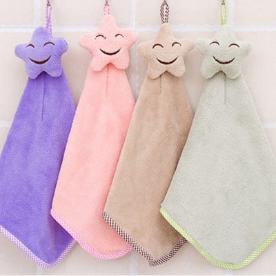 Симпатични животински кърпи за ръце за бебешка баня Суха кърпа за ръце Деца Деца Микрофибърна кърпа за кухня Бързосъхнещи висящи кърпи за ръце