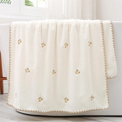 Izvezena zvijezda Mjesec Trešnja Medvjed Ručnik visoke gustoće Mekani ručnik od koraljnog flisa Upijajuće lice Ručnik za kupanje za odrasle Pokrivač za bebe