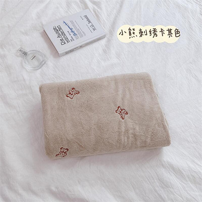 Izvezena zvijezda Mjesec Trešnja Medvjed Ručnik visoke gustoće Mekani ručnik od koraljnog flisa Upijajuće lice Ručnik za kupanje za odrasle Pokrivač za bebe