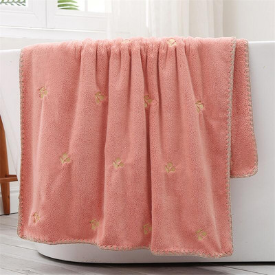 Izvezena zvijezda Mjesec Trešnja Medvjed Ručnik visoke gustoće Mekani ručnik od koraljnog flisa Upijajuće lice Ručnik za kupanje za odrasle Pokrivač za bebe