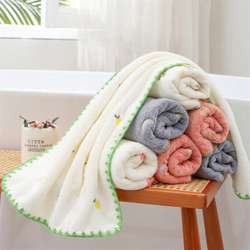 Izvezena zvijezda Mjesec Trešnja Medvjed Ručnik visoke gustoće Mekani ručnik od koraljnog flisa Upijajuće lice Ručnik za kupanje za odrasle Pokrivač za bebe