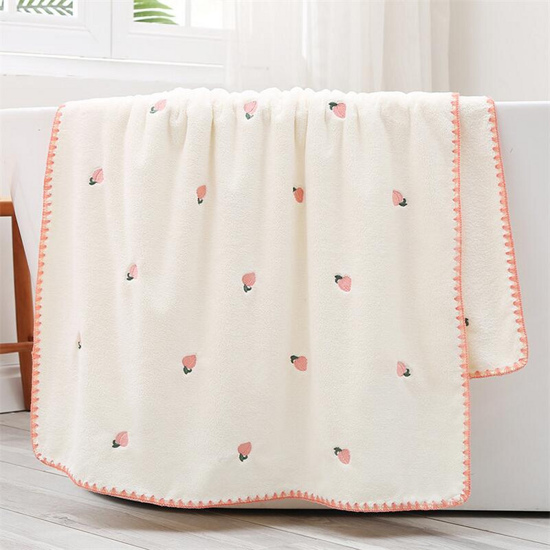 Izvezena zvijezda Mjesec Trešnja Medvjed Ručnik visoke gustoće Mekani ručnik od koraljnog flisa Upijajuće lice Ručnik za kupanje za odrasle Pokrivač za bebe