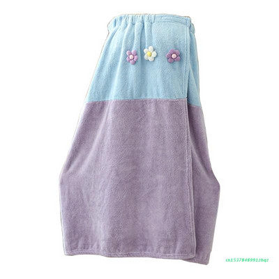 Umotavanje ručnika za kosu za žene Haljina za kupanje od koraljnog flisa Suknja Šešir za sušenje kose u obliku cvijeta Turbani za kosu za mokru dugu kosu Super mekani