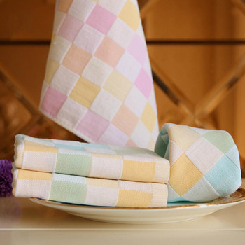 1 τμχ Creative soft βαμβακερό καρό εκτύπωσης τετράγωνο απορροφητικό πετσέτα πετσέτας τροφοδοσίας μωρό σαλιάρα πετσέτα προσώπου