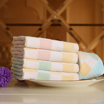 1 τμχ Creative soft βαμβακερό καρό εκτύπωσης τετράγωνο απορροφητικό πετσέτα πετσέτας τροφοδοσίας μωρό σαλιάρα πετσέτα προσώπου