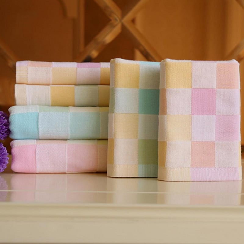 1 kom. Kreativni mekani pamučni karirani ispis, četvrtasta upijajuća krpa za pranje rublja, šal za hranjenje, beba biber slinavi ručnik za lice