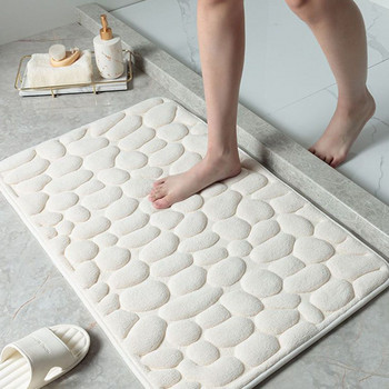 Χαλάκι μπάνιου Memory Foam Χαλιά με βότσαλο Super Soft Τουαλέτα που πλένεται 40*60cm Απορροφητικά Χαλάκια Μπάνιου Ολοκαίνουργιο