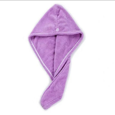 1 gab. Mikrošķiedras dušas vāciņš dvieļu vannas cepures ar pogu sievietēm sausu matu vāciņš Ātri žūstošs, mīksts matu apvalks