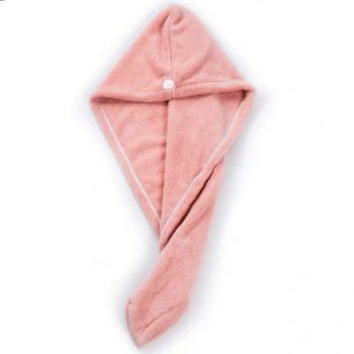 1 gab. Mikrošķiedras dušas vāciņš dvieļu vannas cepures ar pogu sievietēm sausu matu vāciņš Ātri žūstošs, mīksts matu apvalks