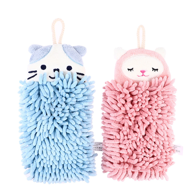 Karikatūra Dzīvnieku kaķu pīļu vannas dvielis Ātri žūstošs, mīksts, absorbējošs mikrošķiedras roku dvielis, dvielis, mazs virtuves dvielis vannas istabai