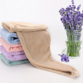 Бързосъхнещи опаковки за коса за жени Микрофибърна кърпа за коса, шапка за коса с копче, супер абсорбираща кърпа за коса, обвивка Аксесоари за баня