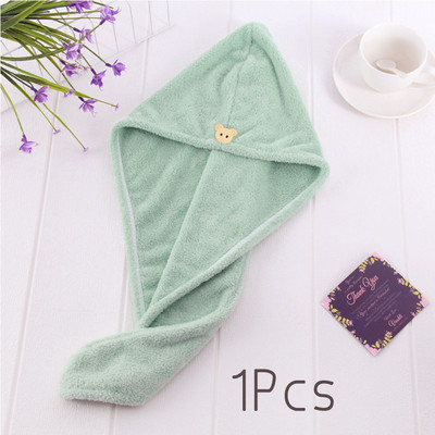 Бързосъхнещи опаковки за коса за жени Микрофибърна кърпа за коса, шапка за коса с копче, супер абсорбираща кърпа за коса, обвивка Аксесоари за баня