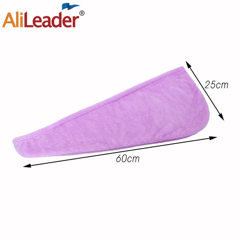 Împachetări de păr cu uscare rapidă pentru femei Prosop de păr din microfibră, capac de păr cu buton, prosop de păr super absorbant înfășurare Accesorii pentru baie