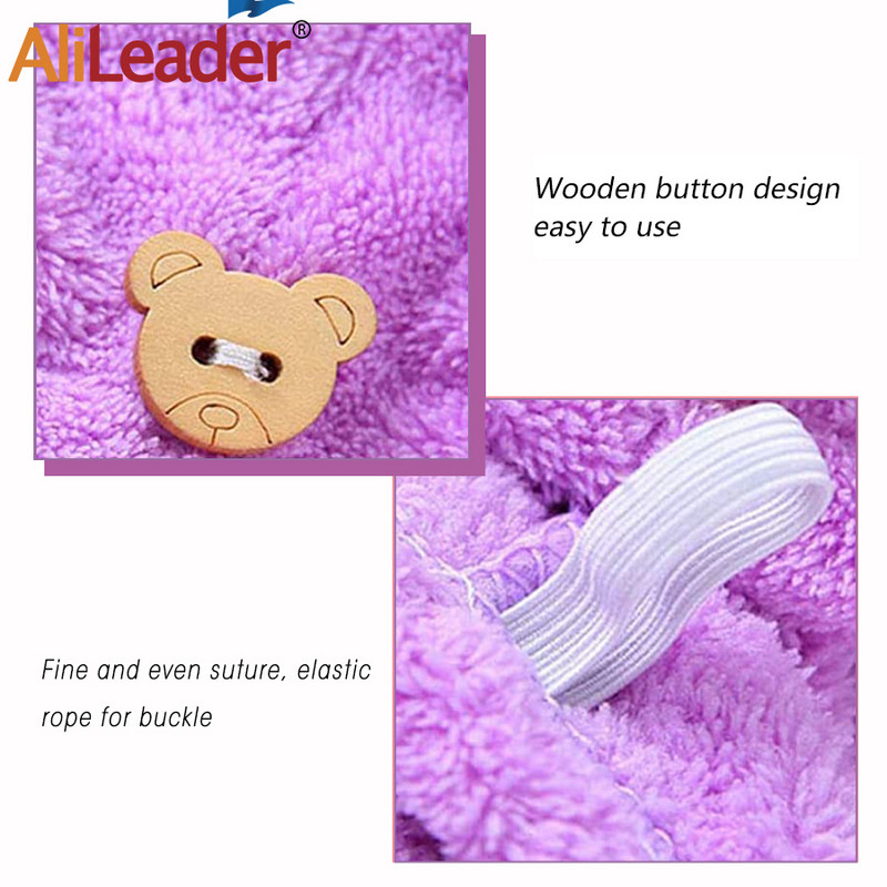 Împachetări de păr cu uscare rapidă pentru femei Prosop de păr din microfibră, capac de păr cu buton, prosop de păr super absorbant înfășurare Accesorii pentru baie