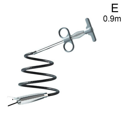 Metalinis vielinis šepetys Rankinis virtuvės kriauklės valymo kabliukas kanalizacijos vamzdžių įrankių valymas namų reikmenys spyruoklinis valiklis plaukų gilinimo įtaisas O9E7