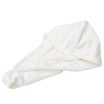 Super upijajući suhi ručnik za kosu s gumbom Šešir za sušenje kose od koraljnog flisa Praktična kapa za kosu za kupanje Šešir