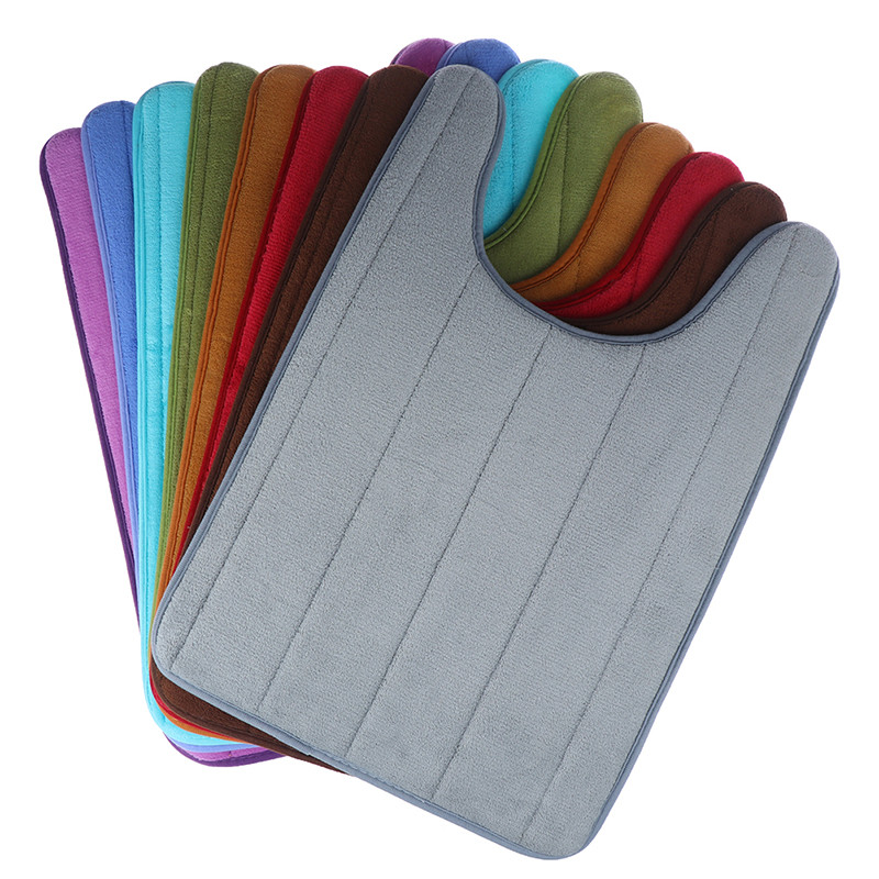 Prostirke za kupanje od memorijske pjene u obliku slova U. Otirač za WC kupaonicu Tepih od koraljnog flisa Protuklizni podni tepisi Kućni dekor Navlaka za WC sjedalo