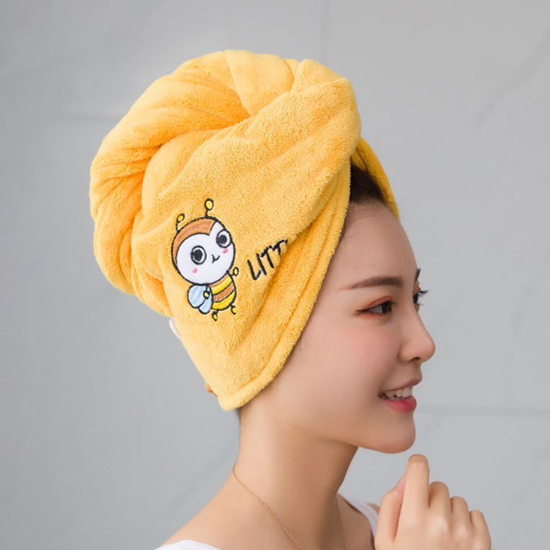 Prosop de păr moale din microfibră pentru fete, super absorbant, cu uscare rapidă, șapcă de duș magică pentru femei, pentru baie, turban de păr Twist Head Wrap