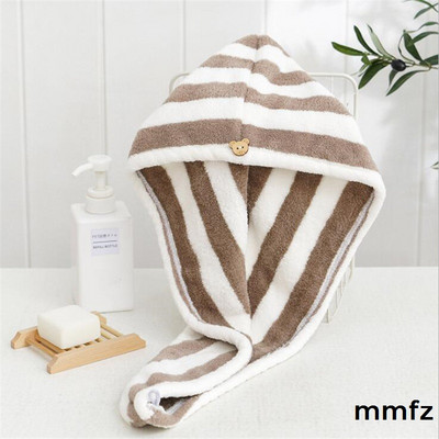 Šešir za sušenje kose od mikrovlakana, tuš, sušenje kose, turban omotač, meka djevojka, dama, žene, brzo upijajući turban, šešir za sušenje kose, 1 kom.