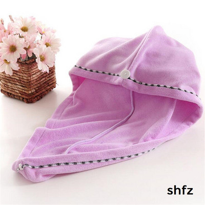 Šešir za sušenje kose od mikrovlakana, tuš, sušenje kose, turban omotač, meka djevojka, dama, žene, brzo upijajući turban, šešir za sušenje kose, 1 kom.