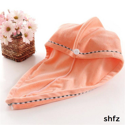 Šešir za sušenje kose od mikrovlakana, tuš, sušenje kose, turban omotač, meka djevojka, dama, žene, brzo upijajući turban, šešir za sušenje kose, 1 kom.