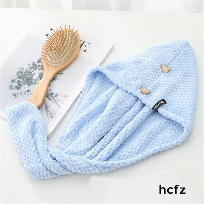 Šešir za sušenje kose od mikrovlakana, tuš, sušenje kose, turban omotač, meka djevojka, dama, žene, brzo upijajući turban, šešir za sušenje kose, 1 kom.