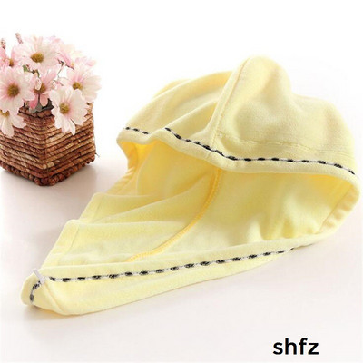 Šešir za sušenje kose od mikrovlakana, tuš, sušenje kose, turban omotač, meka djevojka, dama, žene, brzo upijajući turban, šešir za sušenje kose, 1 kom.
