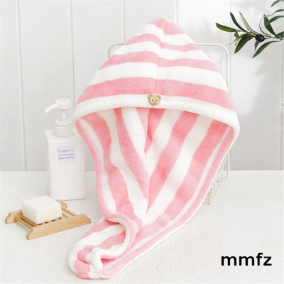 Šešir za sušenje kose od mikrovlakana, tuš, sušenje kose, turban omotač, meka djevojka, dama, žene, brzo upijajući turban, šešir za sušenje kose, 1 kom.