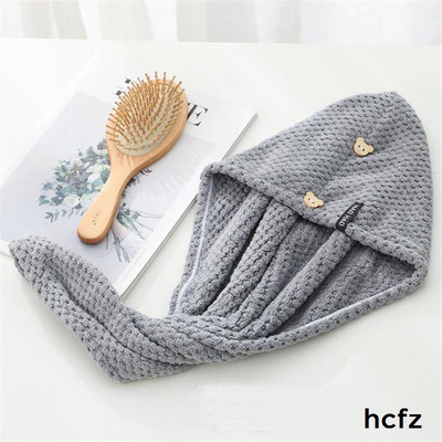 Šešir za sušenje kose od mikrovlakana, tuš, sušenje kose, turban omotač, meka djevojka, dama, žene, brzo upijajući turban, šešir za sušenje kose, 1 kom.