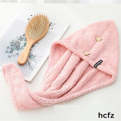 Šešir za sušenje kose od mikrovlakana, tuš, sušenje kose, turban omotač, meka djevojka, dama, žene, brzo upijajući turban, šešir za sušenje kose, 1 kom.