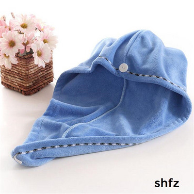 Šešir za sušenje kose od mikrovlakana, tuš, sušenje kose, turban omotač, meka djevojka, dama, žene, brzo upijajući turban, šešir za sušenje kose, 1 kom.