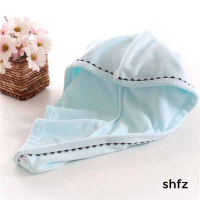 Šešir za sušenje kose od mikrovlakana, tuš, sušenje kose, turban omotač, meka djevojka, dama, žene, brzo upijajući turban, šešir za sušenje kose, 1 kom.