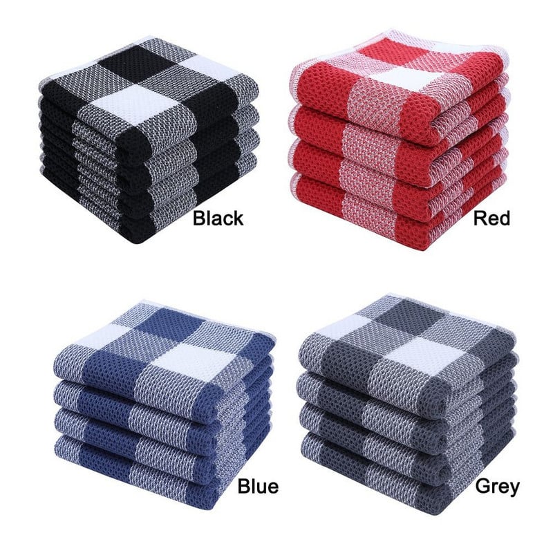 Waffle Kare Pamuk Brzo sušeća Zgušnjava pređa Dy Upijajući ručnik za čišćenje Ručnik za lice Kuhinjska krpa Ručnici za pranje