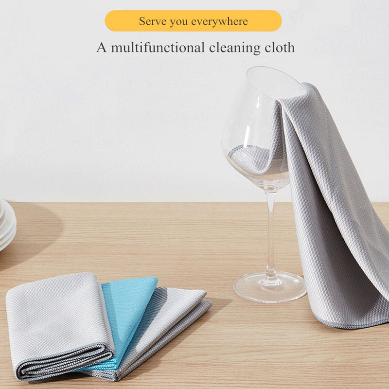 5 gab. Virtuves dvieļu tīrīšanas lupatiņa logu stiklam automašīnu grīdai lupatas Bļoda traukam keramikas flīžu salvete Duster mājas tīrīšanas rīks virtuvei