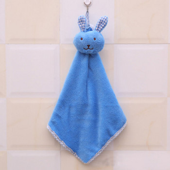 1 τεμ. πετσέτα χεριών βρεφικού κουνελιού για νήπιο Μαλακό βελούδινο καρτούν Ζώο μαντηλάκι κρεμαστή πετσέτα μπάνιου για παιδιά μπάνιο