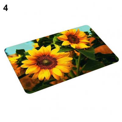 40x60cm Neklizajuća flanelska podna prostirka s printom suncokreta Otirač za ulaz Podna prostirka Otirač za vrata Tepih tapis Kuhinjska prostirka Home Decor
