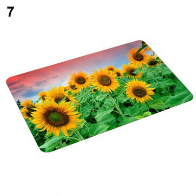 40x60cm Neklizajuća flanelska podna prostirka s printom suncokreta Otirač za ulaz Podna prostirka Otirač za vrata Tepih tapis Kuhinjska prostirka Home Decor