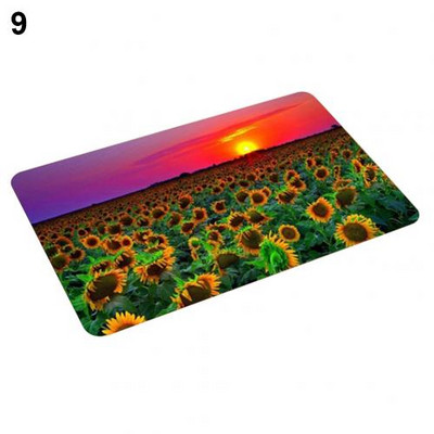 40x60cm Neklizajuća flanelska podna prostirka s printom suncokreta Otirač za ulaz Podna prostirka Otirač za vrata Tepih tapis Kuhinjska prostirka Home Decor